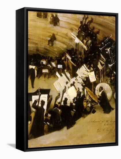 Rehearsal of the Pasdeloup Orchestra at the Cirque D’ Hiver, 1876-John Singer Sargent-Framed Stretched Canvas