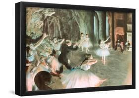 Rehearsal on Stage Edgar Degas Art Print Poster-null-Framed Poster