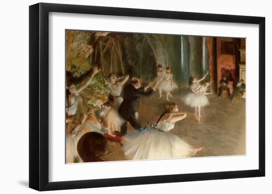 Rehearsal on Stage-Edgar Degas-Framed Giclee Print