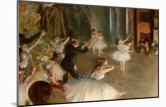 Rehearsal on Stage-Edgar Degas-Mounted Giclee Print