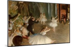 Rehearsal on Stage-Edgar Degas-Mounted Giclee Print