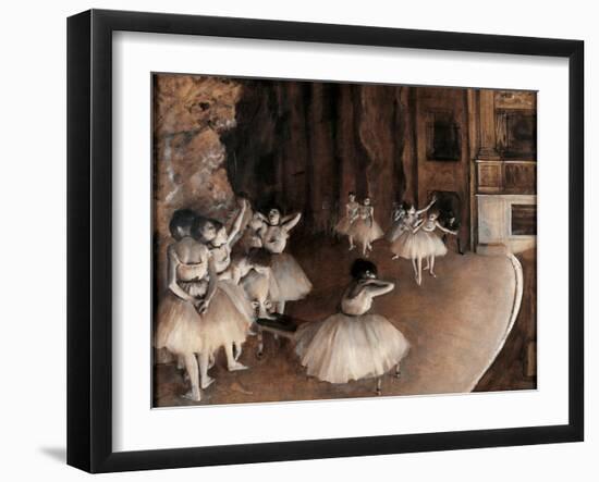 Rehearsal on Stage-Edgar Degas-Framed Art Print