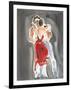 Rehearsal - Pas de Deux-Alan Halliday-Framed Art Print