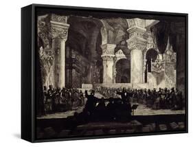 Rehearsals for Hamlet by Charles Louis Ambroise Thomas-Paul Signac-Framed Stretched Canvas