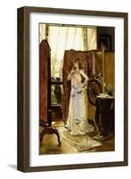 Rehearsing, 1888-Alfred Emile Léopold Stevens-Framed Giclee Print