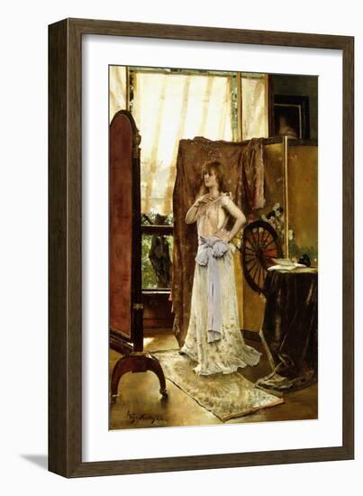 Rehearsing, 1888-Alfred Emile Léopold Stevens-Framed Giclee Print