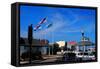 Rehoboth Beach, Delaware - Bandstand and Flags-Lantern Press-Framed Stretched Canvas