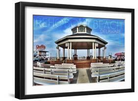 Rehoboth Beach, Delaware - Bandstand Day-Lantern Press-Framed Art Print