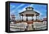 Rehoboth Beach, Delaware - Bandstand Day-Lantern Press-Framed Stretched Canvas