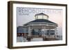 Rehoboth Beach, Delaware - Bandstand Twilight-Lantern Press-Framed Art Print
