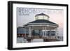 Rehoboth Beach, Delaware - Bandstand Twilight-Lantern Press-Framed Art Print