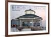 Rehoboth Beach, Delaware - Bandstand Twilight-Lantern Press-Framed Premium Giclee Print