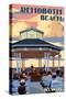 Rehoboth Beach, Delaware - Bandstand-Lantern Press-Stretched Canvas