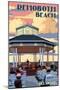 Rehoboth Beach, Delaware - Bandstand-Lantern Press-Mounted Art Print