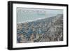 Rehoboth Beach, Delaware - Beach and Boardwalk-Lantern Press-Framed Art Print