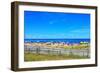 Rehoboth Beach, Delaware - Beach and Umbrellas-Lantern Press-Framed Art Print