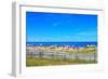 Rehoboth Beach, Delaware - Beach and Umbrellas-Lantern Press-Framed Art Print