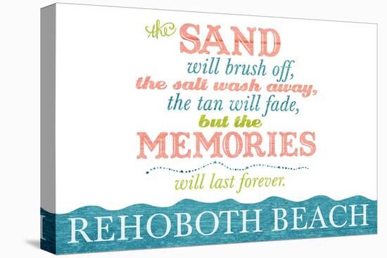 Rehoboth Beach, Delaware - Beach Memories Last Forever-Lantern Press-Stretched Canvas