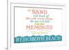 Rehoboth Beach, Delaware - Beach Memories Last Forever-Lantern Press-Framed Art Print