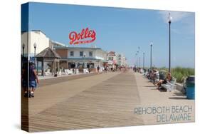 Rehoboth Beach, Delaware - Boardwalk-Lantern Press-Stretched Canvas