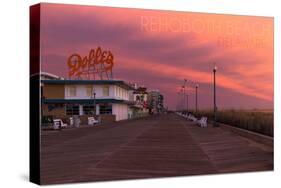 Rehoboth Beach, Delaware - Dolles and Sunset-Lantern Press-Stretched Canvas