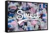 Rehoboth Beach, Delaware - Life is Sweet - Taffy Collage Sentiment-Lantern Press-Framed Stretched Canvas