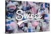 Rehoboth Beach, Delaware - Life is Sweet - Taffy Collage Sentiment-Lantern Press-Stretched Canvas