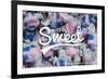 Rehoboth Beach, Delaware - Life is Sweet - Taffy Collage Sentiment-Lantern Press-Framed Premium Giclee Print