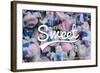 Rehoboth Beach, Delaware - Life is Sweet - Taffy Collage Sentiment-Lantern Press-Framed Art Print