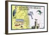 Rehoboth Beach, Delaware - Nautical Chart-Lantern Press-Framed Art Print