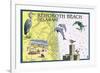 Rehoboth Beach, Delaware - Nautical Chart-Lantern Press-Framed Premium Giclee Print