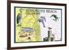 Rehoboth Beach, Delaware - Nautical Chart-Lantern Press-Framed Premium Giclee Print