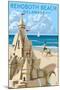 Rehoboth Beach, Delaware - Sandcastle-Lantern Press-Mounted Art Print