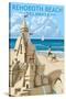 Rehoboth Beach, Delaware - Sandcastle-Lantern Press-Stretched Canvas