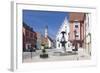 Reichsstattbrunnen Fountain and Pilgrimage Church Heilig Kreuz-Markus-Framed Photographic Print