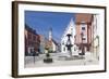 Reichsstattbrunnen Fountain and Pilgrimage Church Heilig Kreuz-Markus-Framed Photographic Print