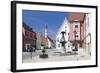 Reichsstattbrunnen Fountain and Pilgrimage Church Heilig Kreuz-Markus-Framed Photographic Print