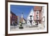 Reichsstattbrunnen Fountain and Pilgrimage Church Heilig Kreuz-Markus-Framed Photographic Print