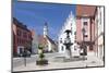 Reichsstattbrunnen Fountain and Pilgrimage Church Heilig Kreuz-Markus-Mounted Photographic Print