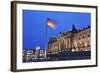 Reichstag and German Flags at Night, Mitte, Berlin, Germany, Europe-Markus Lange-Framed Photographic Print