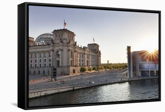 Reichstag at Sundown, Berlin, Germany-Markus Lange-Framed Stretched Canvas