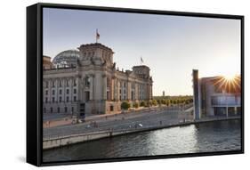 Reichstag at Sundown, Berlin, Germany-Markus Lange-Framed Stretched Canvas