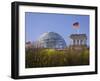 Reichstag, Glass Dome on Top and German Flags, Berlin, Germany, Europe-Gavin Hellier-Framed Photographic Print