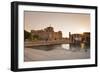 Reichstag Parliament Building at sunset, The Paul Loebe Haus building, Mitte, Berlin, Germany-Markus Lange-Framed Photographic Print