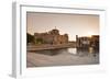 Reichstag Parliament Building at sunset, The Paul Loebe Haus building, Mitte, Berlin, Germany-Markus Lange-Framed Photographic Print