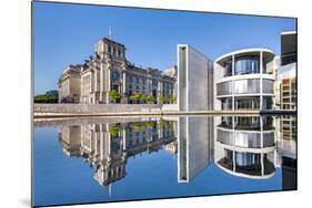 Reichstag, Paul Löbe Haus and River Spree, Berlin, Germany-Sabine Lubenow-Mounted Photographic Print
