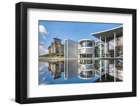 Reichstag, Paul Löbe Haus and River Spree, Berlin, Germany-Sabine Lubenow-Framed Photographic Print