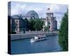 Reichstag Spree River Berlin-null-Stretched Canvas
