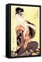 Reigning Beauty: Hanozuma-Kitagawa Utamaro-Framed Stretched Canvas