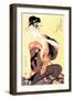 Reigning Beauty: Hanozuma-Kitagawa Utamaro-Framed Art Print